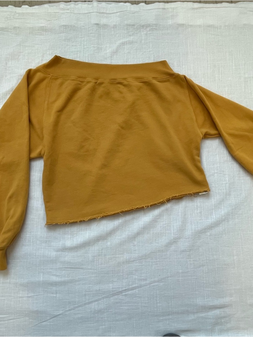 We The Free - Free People Elevated Casual mustard ribbed off-shoulder top